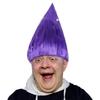 Фиолетовый синтетический парик с заостренным концом, не деформирующийся | Праздничный вечер Смешной Забавный Парик для развлечений