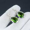 Peridot Earring, 925 Sterling Silver Earring Beautiful Gemstone Cabochon Stone Earring Birthday Peridot Earring Gift For Her For Women