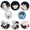 32/44/58mm Anime Jujutsu Kaisen HD Print Brooch Anime Badge Cartoon Figure Gojo Satoru Yuji Itadori Round Display Lapel Pins Jewelry Gifts