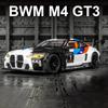 1/24 BMW M4 GT3 литой спортивный автомобиль модель литой металл гоночный автомобиль транспортные средства модель имитация звук свет коллекция детские игрушки подарок