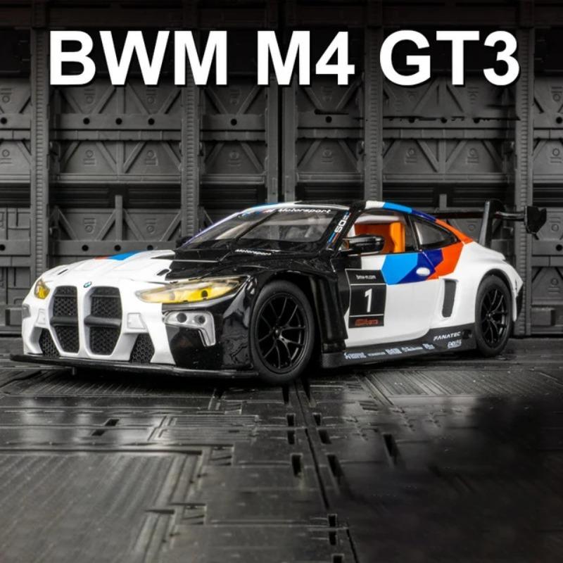 1/24 BMW M4 GT3 литой спортивный автомобиль модель литой металл гоночный автомобиль транспортные средства модель имитация звук свет коллекция детские игрушки подарок