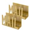 Elegant Iron Mail Sorter Metal Cutout Desktop Envelope Organizer Efficient Document Storage Rack for Home or Office