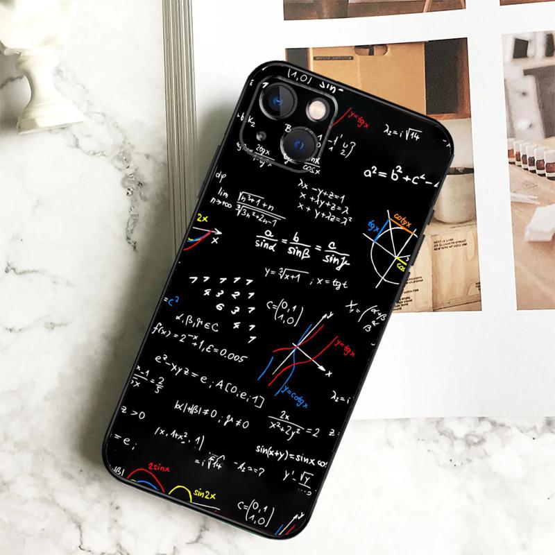 Physic Equations Math Phone Case For iPhone 15 16 Pro Max 11 12 13 14 Pro Max 7 8 Plus X XS XR 12 13 Mini Cover