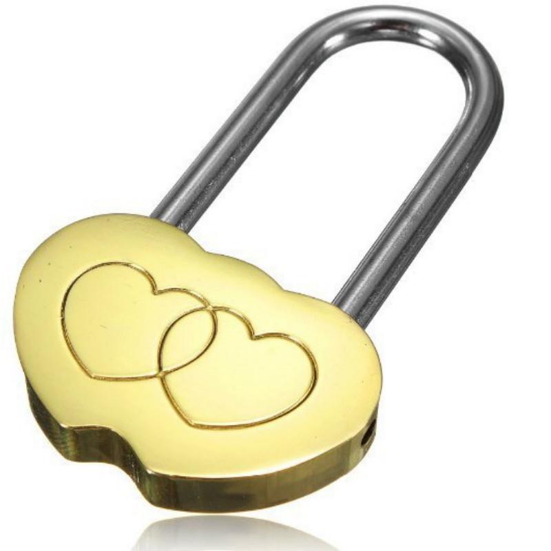 Сердце День Святого Валентина Годовщина 1 шт. Пара Замок Замок Любовь Замок Выгравированный Двойной Подарок