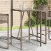 VidaXL Outdoor Bar Table Grey 70x70x110 Cm Poly Rattan, Bar Table, Outdoor High Table, Garden Pub Table, 368695
