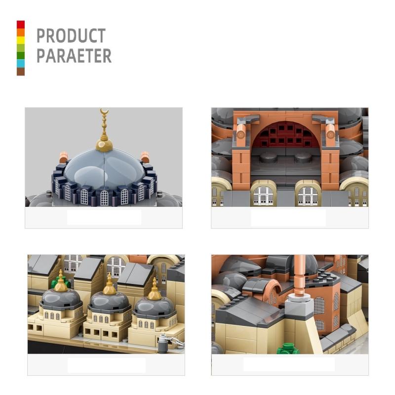 Non-Toxic 1434Pcs Hagia Sophia-Lstanbul Building Blocks Large Scale World Famous Architecture Model Small Bricks Collection For Gift