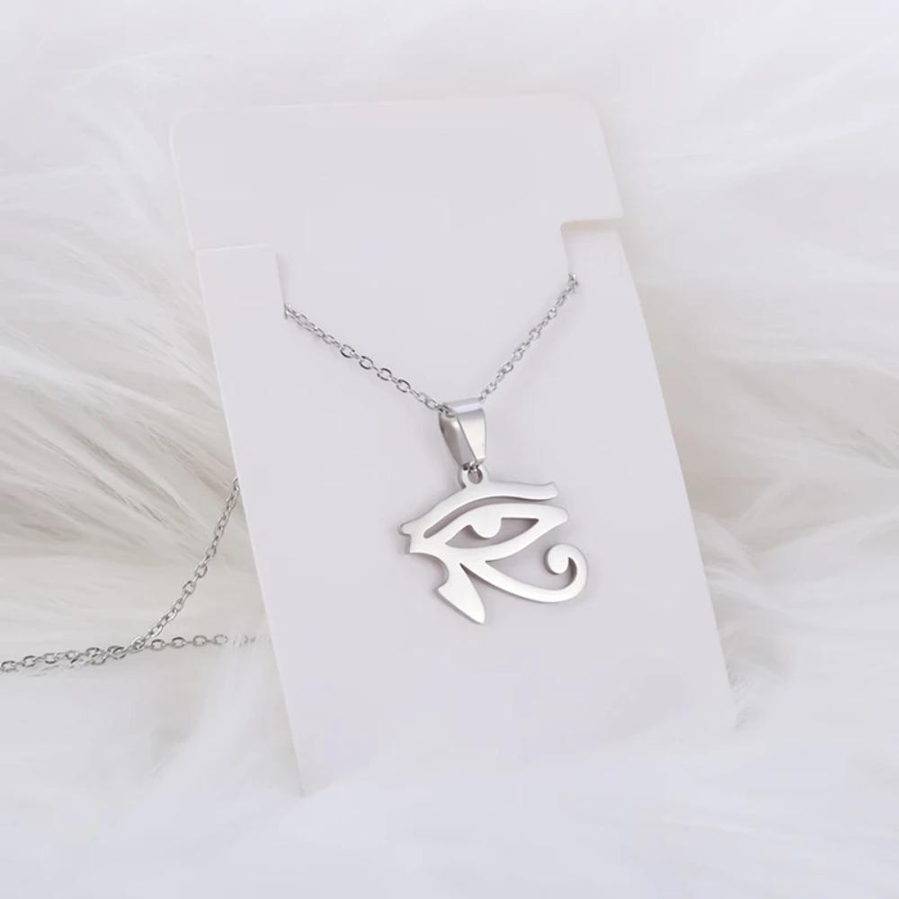 Sacred Wedjat Eye Necklace Patron Saint Women Pendant Necklace The Eye of Horus Necklace  Party