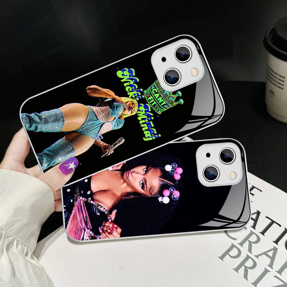 Ники Минаж Рэпер Для IPhone 14 13 12 Mini 11 Pro XS Max X XR 14 Plus Закаленное Стекло Чехол