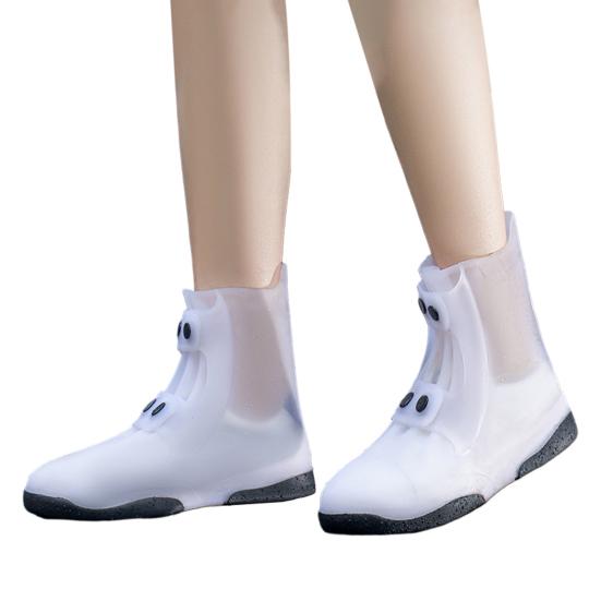 1 Pair Unisex Rain Boots Covers Waterproof Thickened Leakproof Anti-skid One-piece Moulding