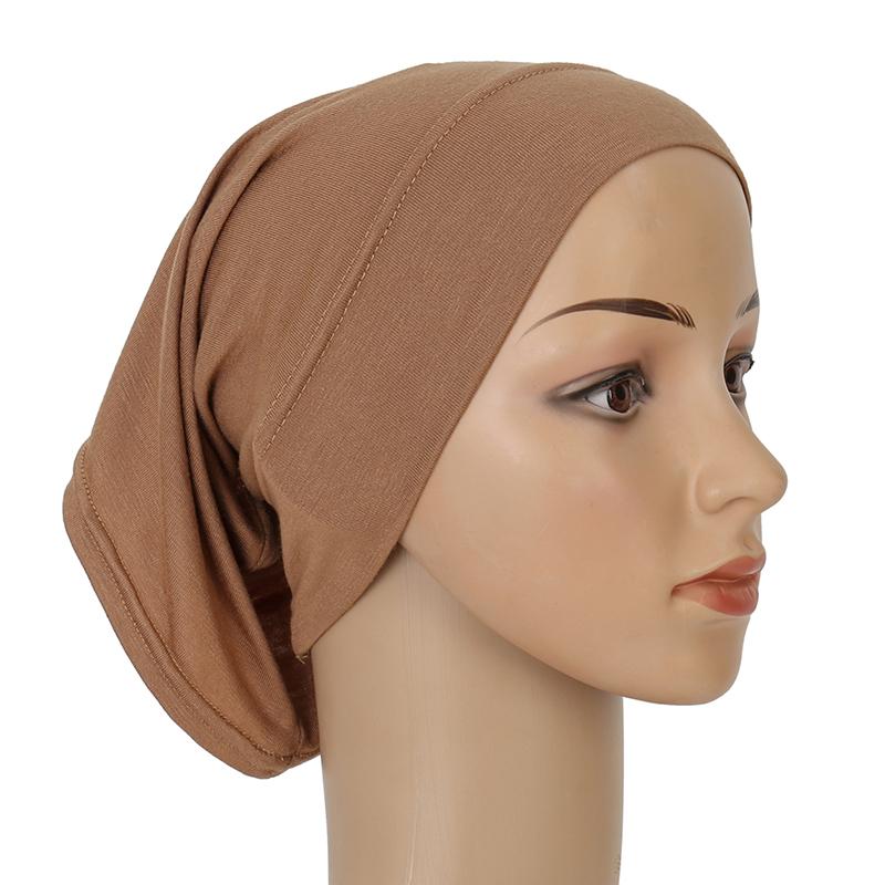 Women Soft Cotton Under Scarf Cap Turban Ready Wear Hijab Cap Female Headscarf Bonnet Hijabs Head Wraps For Women