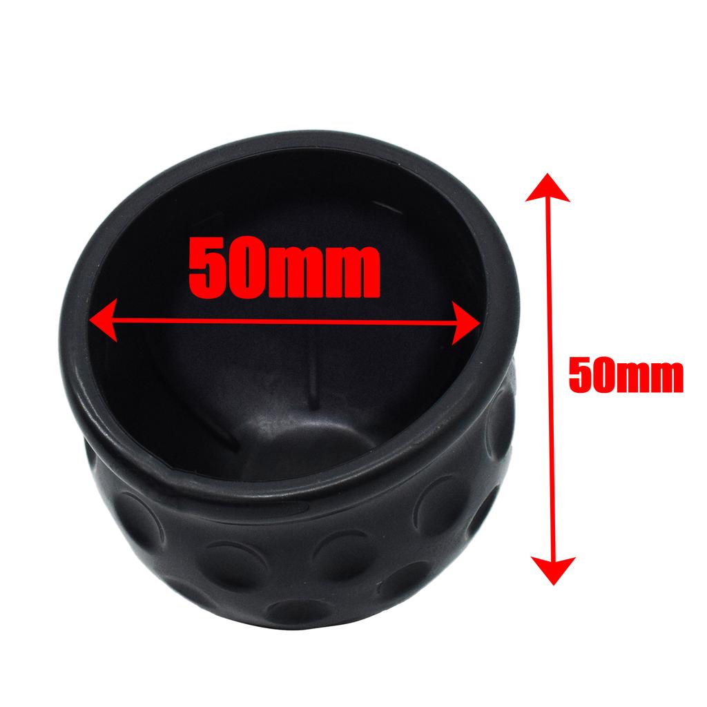 Tow Bar Ball Cover Cap Trailer Towing Hitch Universal Black 50Mm Rubber Caravan Trailer Towball Protect Car Styling Accessories