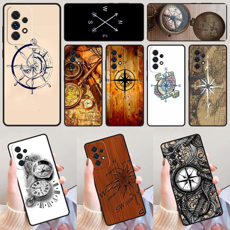 Чехол для телефона Compass Wanderlust Vintage Map Для Samsung Galaxy A42 A31 A40 A51 A71 A32 A80 A91 A52 A72 A20e A21S A50 A70 A11 A12