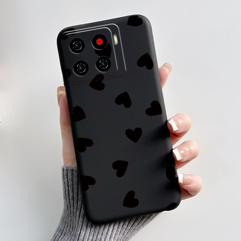 Чехол для ZTE Blade A56 Z2473 Милый Мультяшный Черный Кролик с Сердечком Мягкий Силикон Защитный Чехол для Телефона ZTE Blade Nubia A56 Pro