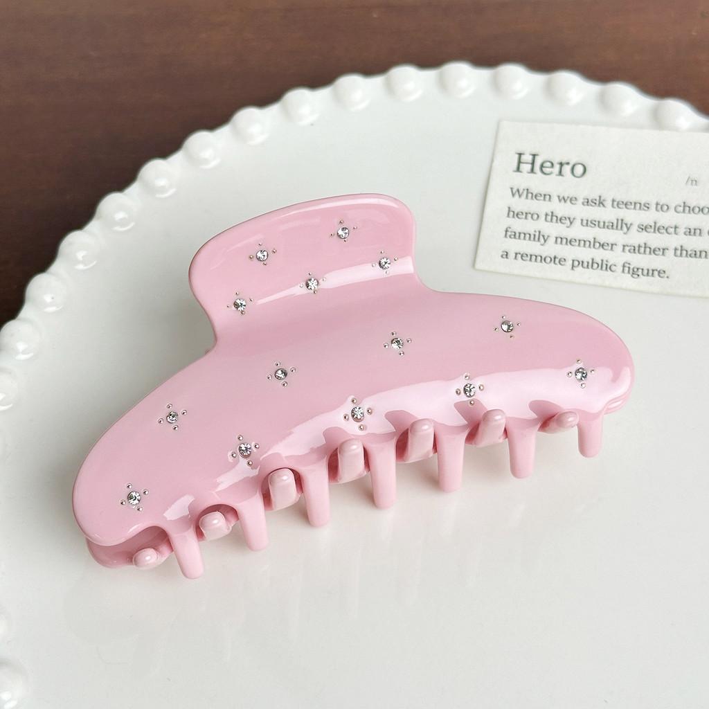 Fashionable Large Rhinestone-studded Acetate Hair Claw Clip For Stylish Women's Hairstyles
