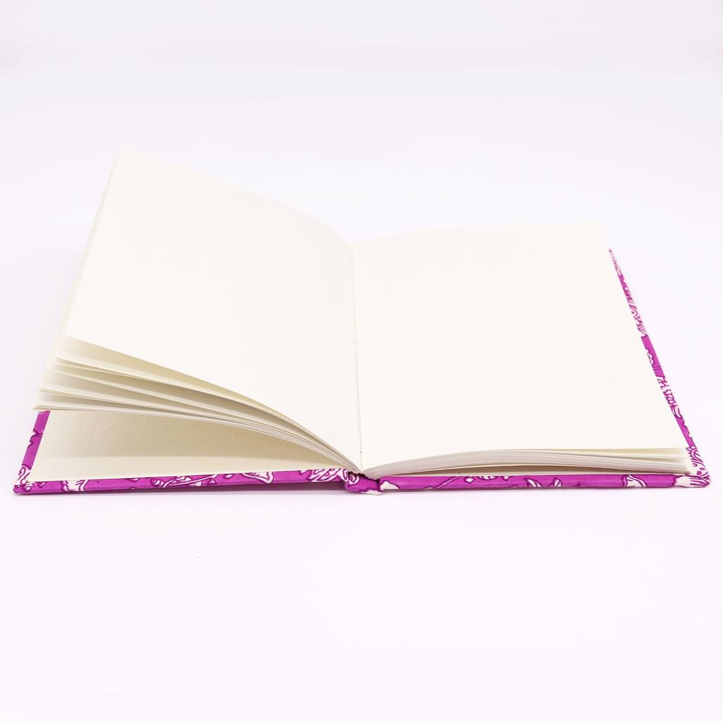 Cotton Notebook 20x15cm 96 Pages Antique Fuchsia