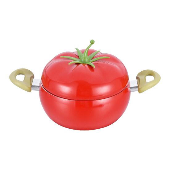Nonstick Soup Pot Milk Pot Pasta Can Tomato-Shaped Cocotte Cooking Pot for Stewing Frying And Poaching