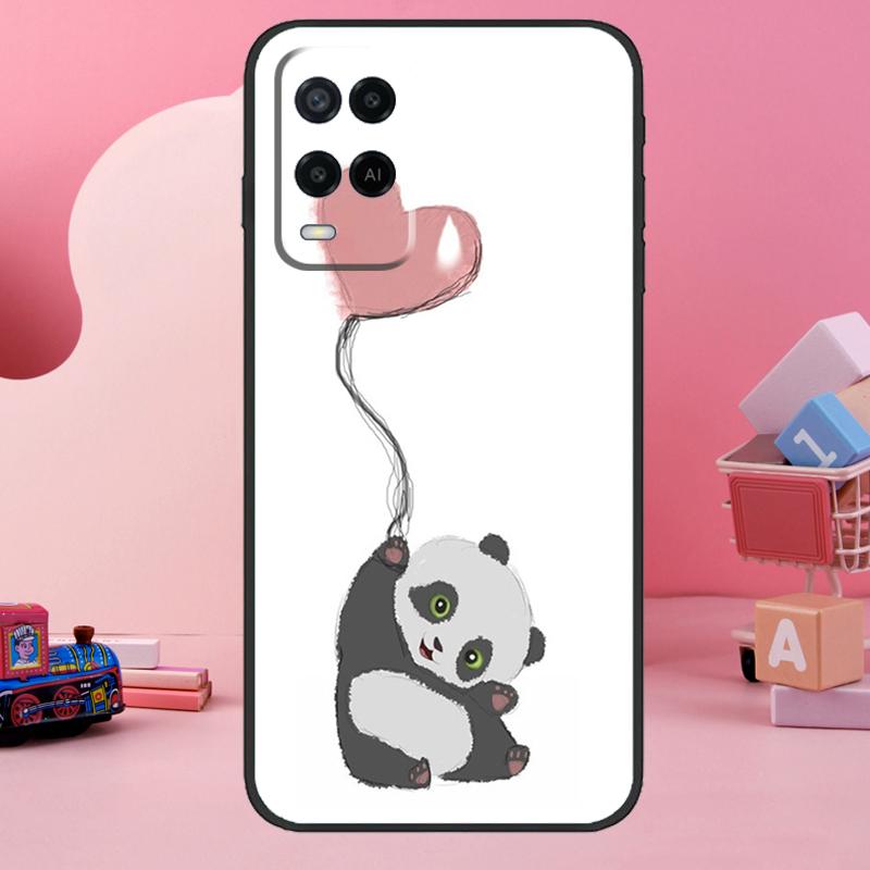 Мультяшный чехол-панда для Oppo A78 A38 A18 A98 A58 A60 A80 A40 A96 A76 A16 A94 A74 A54 A15 A17 A57 A77 A5 Pro