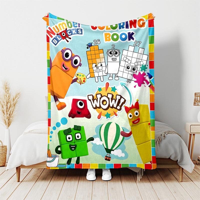 1pc Blanket Numberblocks7 Print Design, Lightweight Blanket for Sofa, Bed- Soft &Warm, Gift for All Seasons like Christmas, Halloween