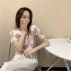 Трикотажная блузка Ice Silk с короткими рукавами для женщин, летняя, тонкая, нишевая, французская, нежная, в стиле лоферов, верхняя одежда