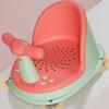 Baby Bath Chair Ergonomic Backrest Armrests Drainage Net Non-Slip Baby Shower Seat