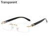 Gradient UV400 Punk Sunglasses Driving Sun Glasses Rimless Rectangle Sunglasses Fashion Shades