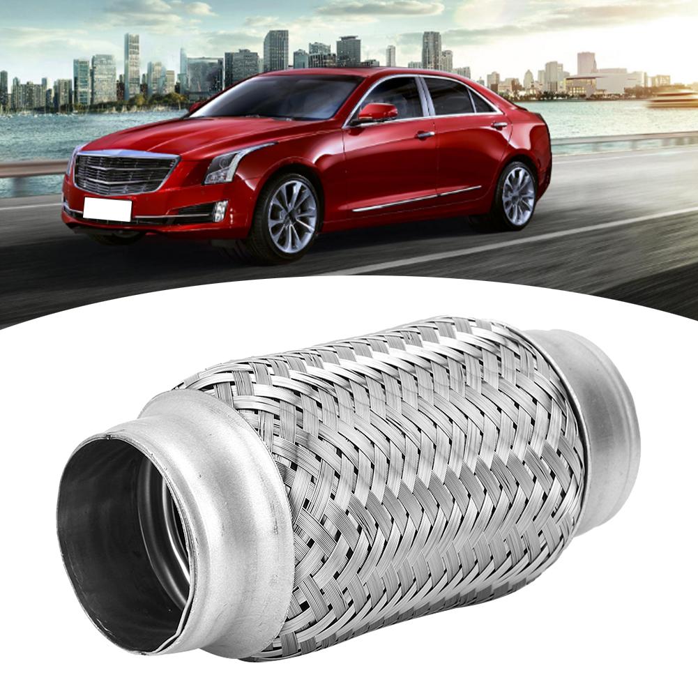 2 x 6-дюймовая гибкая выхлопная труба из нержавеющей стали, сварное соединение, автомобильные аксессуары