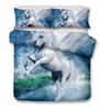 Iceberg Unicorn Quilt Cover Set Pillow Cover 3D Print Pink Green Babysbreath Navy Blue Bed Cover Set For Boy Gril Teen Dropship