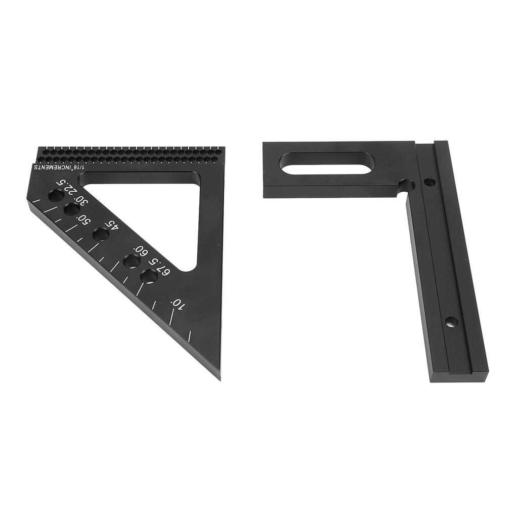 3D Multi Angle Measuring Ruler 45 90 Degree Aluminum Alloy Woodworking Square Protractor Miter Trian