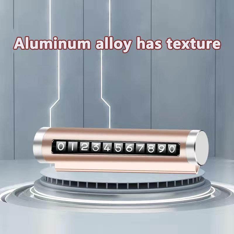 Металлическая карта временной парковки автомобиля Поворотная табличка с номером телефона Алюминиевые наклейки Парковка Остановка в автомобиле-стиль Автоаксессуары