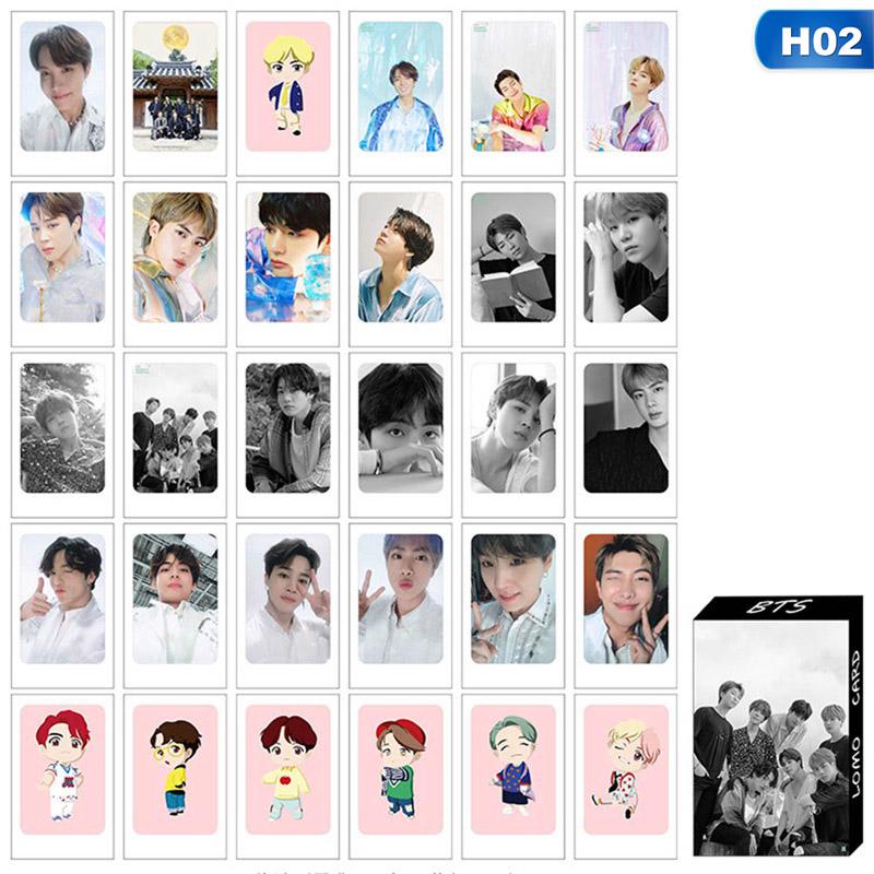 Набор карточек с изображением участников корейской поп-группы BTS