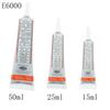 E6000 Клей 15 мл 25 мл 50 мл Кристалл Стразы Иглы для рукоделия Прозрачный гибкий клей Сильная фиксация Ювелирные изделия DIY Инструмент