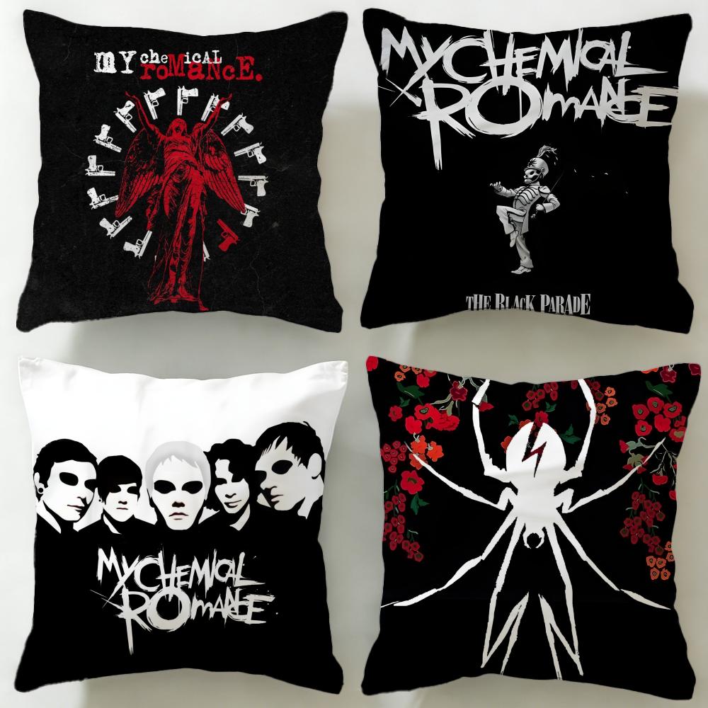 Классическая группа My Chemical Romance Наволочка Мягкая Легко стирается Подушка Универсальная для Дивана Кровати Путешествий и Офиса