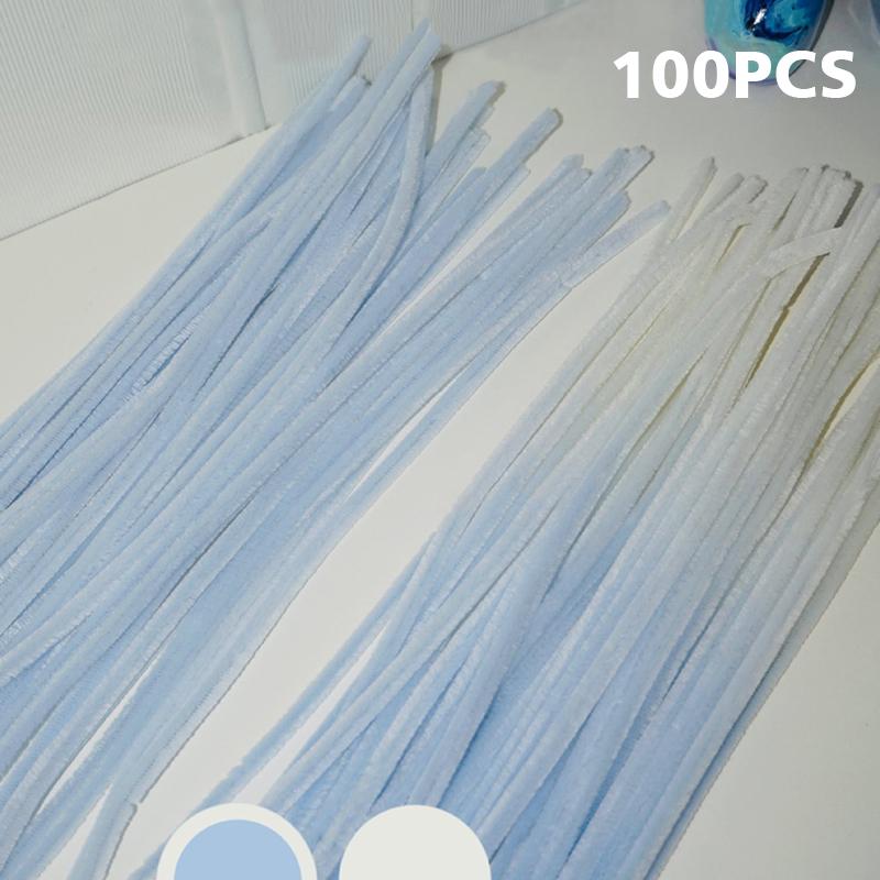 100 шт. DIY красочная витая палочка плюшевая складная палочка градиентная витая палочка лента полоска железная проволока нить DIY игрушки ручной работы