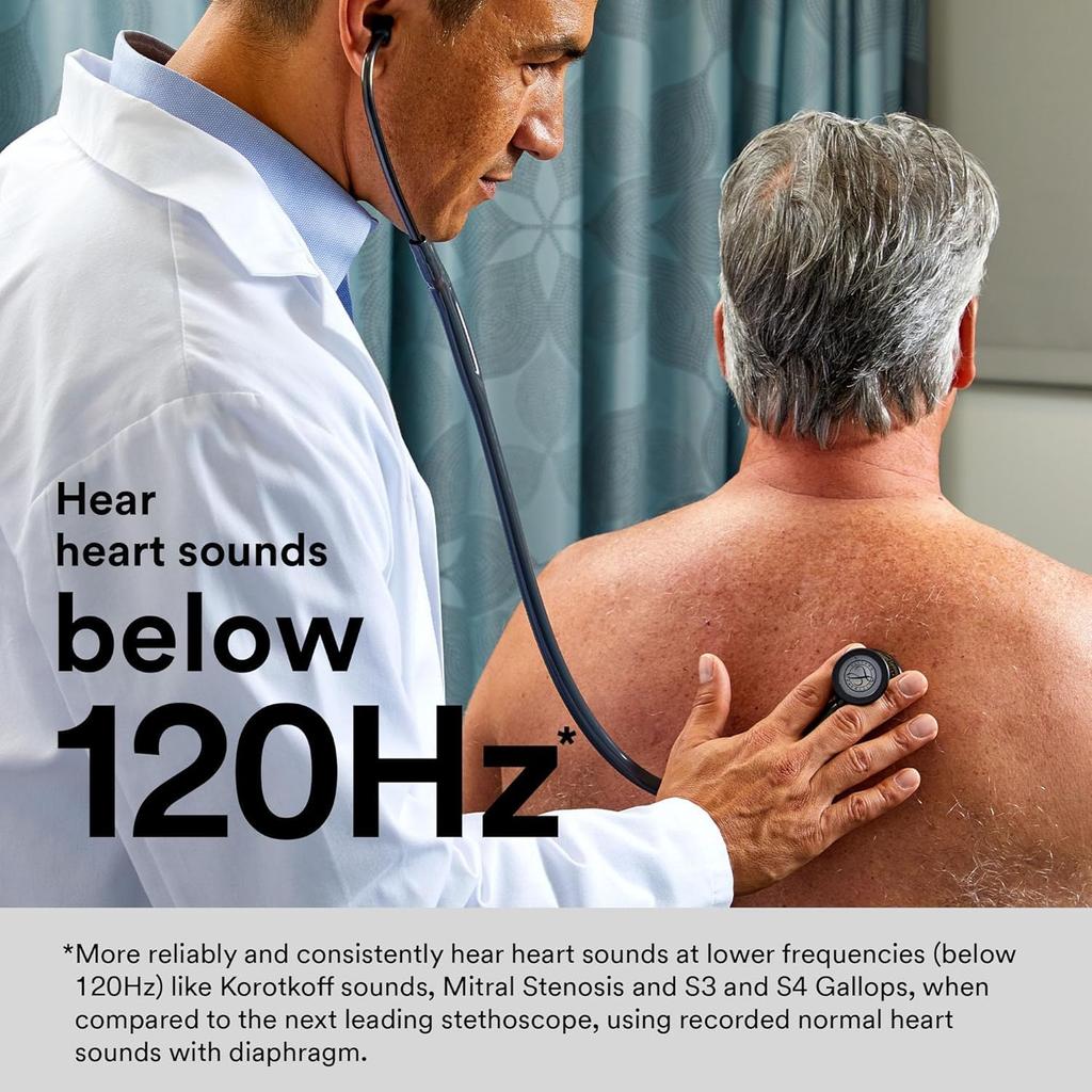 Cardiology Stethoscope 6234 with Chestpiece Polish Smoke Mirror Caribbean Blue 3M™ Littmann® IV™ High-Sensitivity Two-in-One Tube, Adult/Pediatric