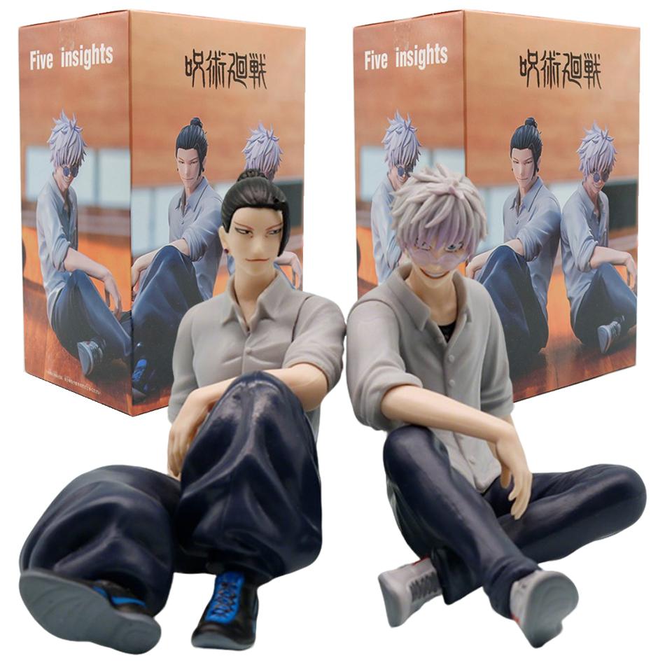 In Stock Jujutsu Kaisen 10cm Gojo Satoru Geto Suguru Action Figure PVC Kawaii Toys Dolls Anime Birthday Gift