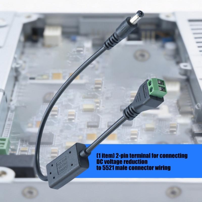 Quality PVC DC5V-25V to 5V Power Converter Cable From 2Pin To DC5.5x2.1mm Male Power Supply Cord For Electronics