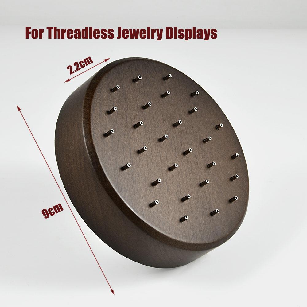 1 шт. деревянная витрина для пирсинга, футляры в форме цветка и сердца, подставка для сережек, пирсинга живота, губ, языка, ювелирных изделий из цельного дерева