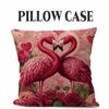 Flamingo Series Throw Pillow Covers With Digital Printing Of Short Plush Fabric Car-Shaped Sofa Cushion For Office Home Decor