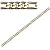 [Q8887] - Gold Plated 'Figaro' Chain - 60 Cm 8 Mm