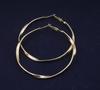 22K Gold Plated Large Hoop Earrings, Thin Lightweight Hoops, Perfect for Sensitive Ears, Circle Earrings, Twisted Earring, Gold Earrings