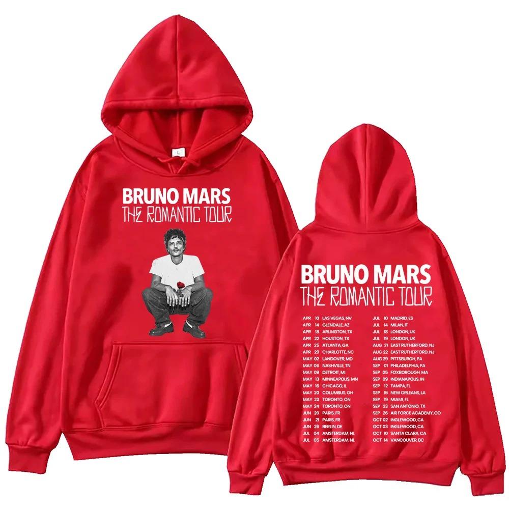 Худи Bruno Mars The Romantic Tour 2026 Мужское Женское Харадзюку С Длинным Рукавом Толстовка Свитшот Подарок