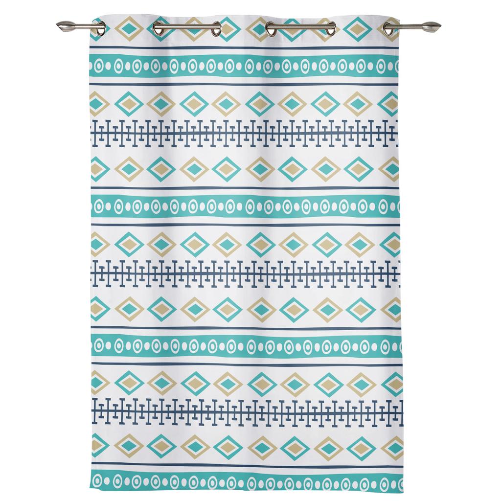 Занавеска для спальни и кухни, оконные шторы с богемным геометрическим узором, шторы для гостиной, декоративные предметы
