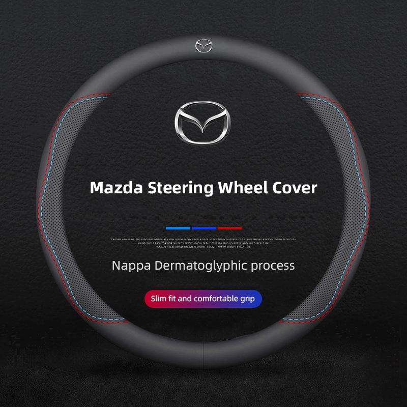 Чехол на руль автомобиля Кожаная Защита Аксессуары Для Mazda 2 3 6 5 Atenza CX3 CX5 MX5 CX7 Axela CX30 CX90 CX60 CX50 MX30 g2