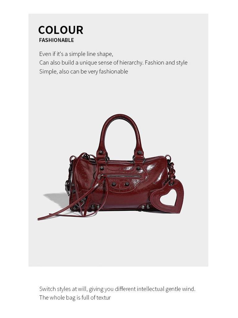 Новая сумка для мотоцикла Rivet Dark: Стильная вместительная сумка-тоут через плечо для модных женщин