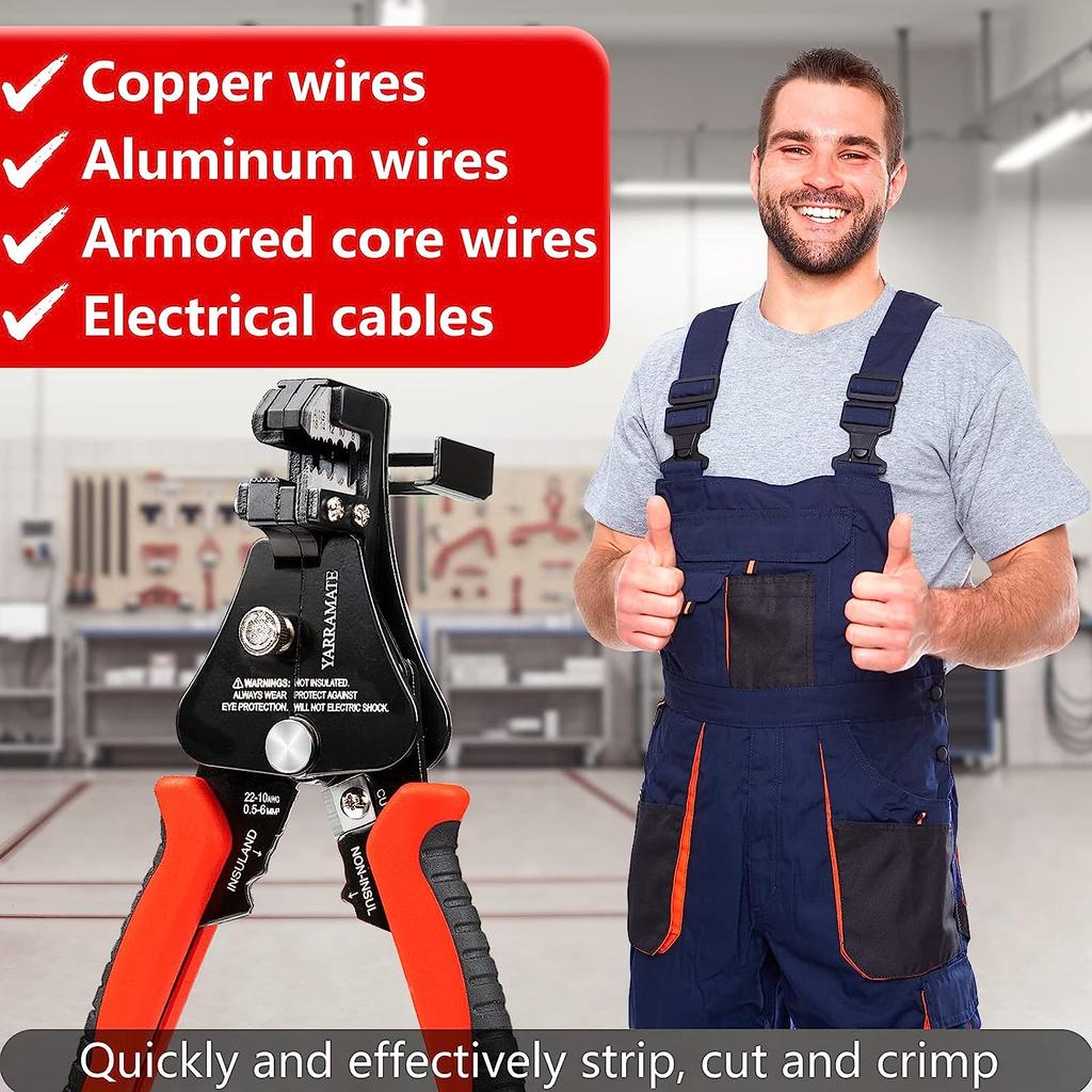 Универсальный автоматический инструмент для зачистки проводов 3 в 1, инструмент для зачистки проводов: 18-8AWG, Инструмент для резки и зачистки проводов