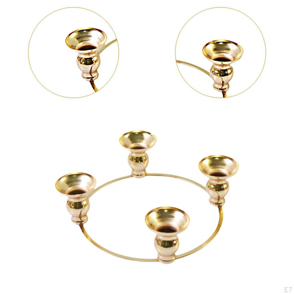 Candle Holder Centerpiece Decoration for 4 Candelabra Pillar Candles Candlestick Tealight Holders