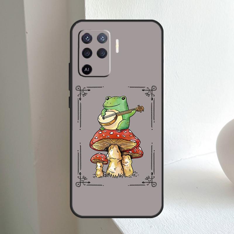 Коттеджкор Эстетика Лягушка Гриб Для OPPO A6 A5 Pro A15 A17 A77 A16 A76 A96 A18 A38 A58 A78 A98 A54 A74 A94 A40 A60 A80 Чехол