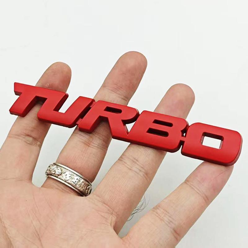 3D Metal FGDYYH Car Sticker Logo Turbo Badge Fender Side Emblem Rear Trunk Sticker Decals Auto Turbo Universal Accessories