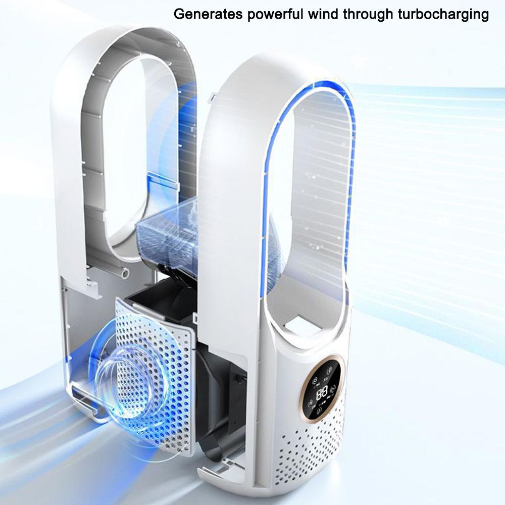 Безлопастной вентилятор с USB-подключением Портативный вентилятор для кондиционера с 6-ступенчатой ​​регулировкой скорости и распылителем времени