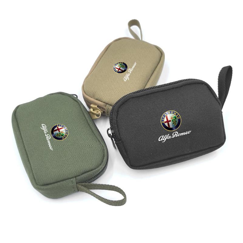 Portable Storage Bag Key Car Driver's License Cable Gadget Card Pouch for Alfa Romeo 147 156 159 MITO Giulietta Giulia StelvioRG0